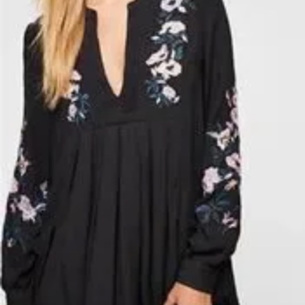 Floral Black Dress